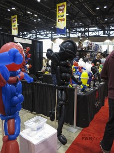 All sorts of fandom balloons on display