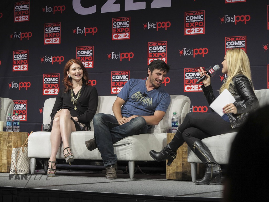 Jewel Staite, Eoin Macken, & Claire Kramer at C2E2