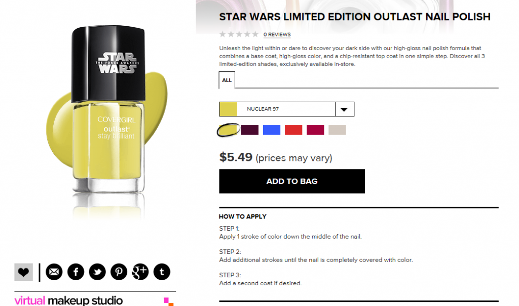 CoverGirl Star Wars nail polish