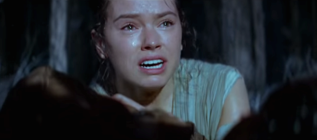 Rey crying
