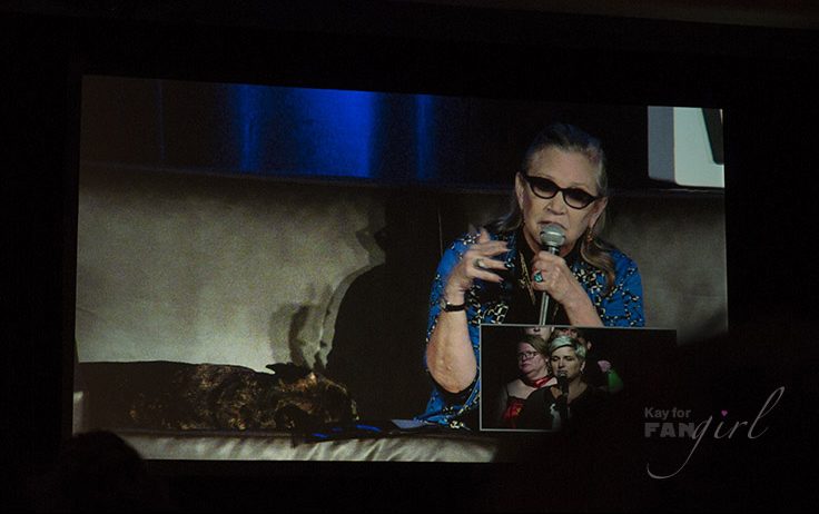 Carrie Fisher answering a fan question