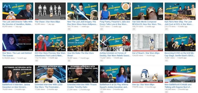 Star Wars Youtube 081717