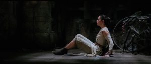 Rey in Maz Kanata's Castle after her Forceback