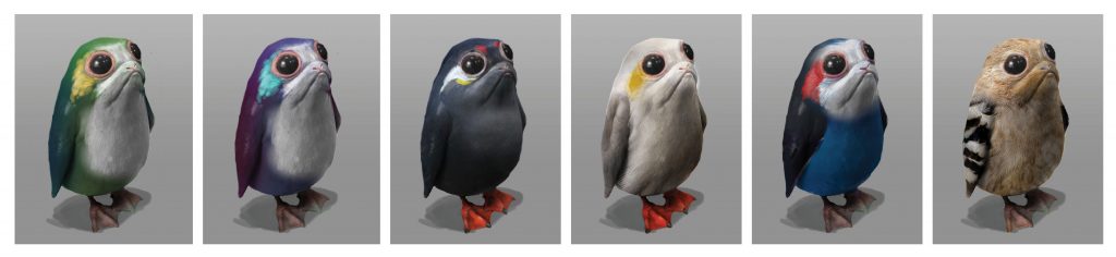 Porgs from The Art of The Last Jedi