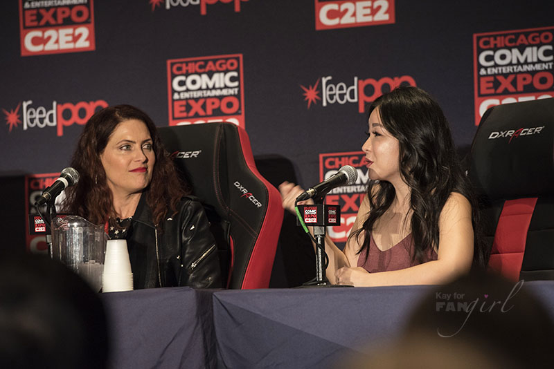 Charlet Chung and Vanessa Marshall speaking about being women in voice acting 