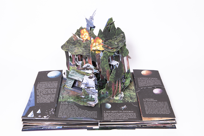 Star Wars Ultimate Pop Up Galaxy opened to the Endor spread