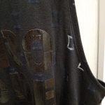 A close-up of the burn-through detail on one of the Black Widow tank tops Black Widow Activewear Detail