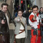 Han Solo, Rey, and Poe Dameron at C2E2