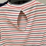 Cutout on the back of the mockneck tank Her Universe Captain America Cutout Detail
