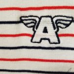 Embroidery detail on the mockneck tank Her Universe Captain America Embroidery