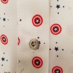 Shield-like button detail Her Universe Captain America Button