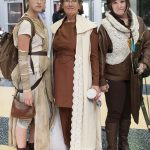 Rey, Princess Leia, and Katniss (Star Wars: The Force Awakens and The Empire Strikes Back, and The Hunger Games: Catching Fire)