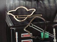 Yoda and Darth Vader Outline Hair Clips
