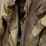 Jyn jacket with scarf hanging loose