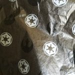 Cool wrapping paper inside.