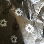 Cool wrapping paper inside.