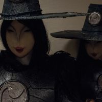 The twins from Kubo and the Two Strings costumes